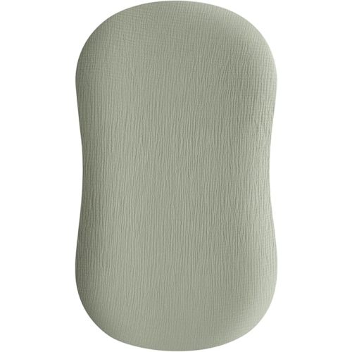 Konssy Muslin Baby Lounger Cover 1 Pack, 100% Cotton Newborn Lounger Cover, Soft and Breathable Lounger Slipcover, Cover Only (Fog Green)