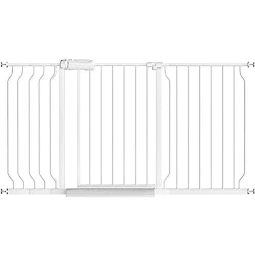 Fairy Baby Extra Wide Baby Gates 57.5-62 Inch, Auto Close Child Safety Gates for Stairs Banister Doorways Hallway Stairway,Indoor Safety Child Gates for Kids or Pets
