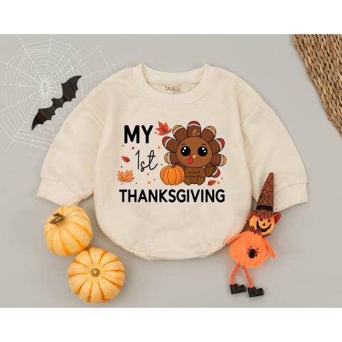 My First Thanksgiving Baby Romper, Thanksgiving Outfit, First Thanksgiving Bodysuit, Baby Shower Gift, Turkey Day Outfits, Newborn Romper