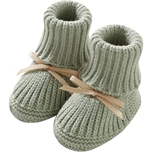 mimixiong Baby Booties Newborn Infant Hand Knitting Crochet Boy and Girl Cozy Shoes