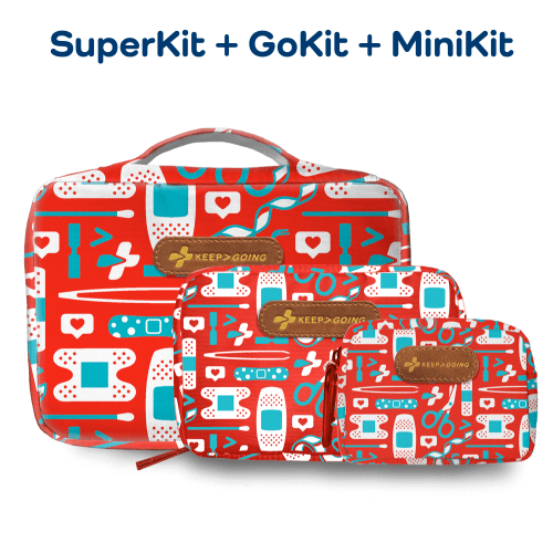 KeepGoing First Aid "Classic Bundle" (SuperKit + GoKit + MiniKit)