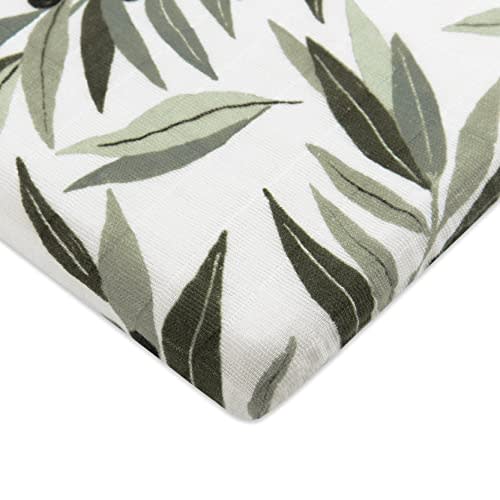 Babyletto 100% Organic Cotton All-Stages Bassinet Sheet, GOTS-Certified, Fitted 360°, Ultra-Soft and Breathable Muslin - Olive Branches
