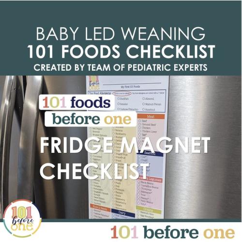 101 before one - 101 Foods Checklist Fridge Magnet - Baby Le - TikTok Shop