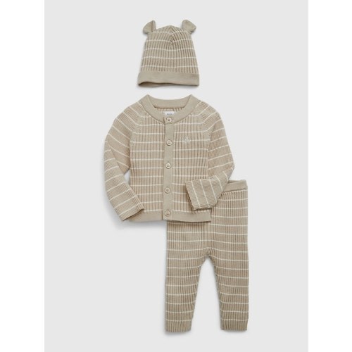 Baby First Favorites Sweater Outfit Set in bedrock beige