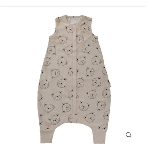 4 Season® Baby Sleep Bag with Feet, Merino Wool & Organic Cotton, Teddy Bear