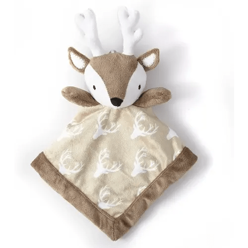Levtex Home - Baby Deer Security Blanket - Soft and Cuddly Lovey - Plush - Tan, Taupe, Brown - Nursery Gift