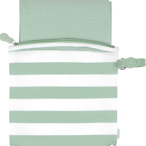 Ubbi On-The-Go Changing Baby Mat with Carrying Bag, Soft and Comfortable Diaper Bag Accessory Must Have for Newborns, Easy to Clean, Portable Changing Pad, Sage Green