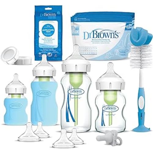 Dr. Brown's Options + Wide-Neck Glass Baby Bottle Starter Set