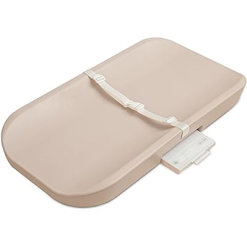 Wipeable Changing Pad, Baby Scale, 2 in 1 Baby Smart Scale and Change Pad, Waterproof Changing pad with Safety Belt, Non-Slip Pad, Lightweight, Easy to Clean & Portable Foam Cushion Pad
