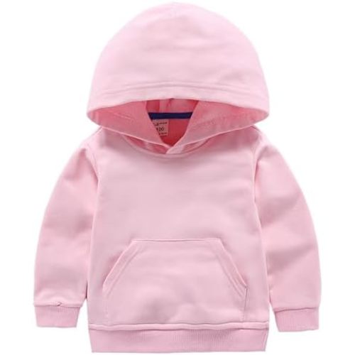 Baby Kids Boy Girl Solid Casual Pocket Hoodie Sweatershirt Long Sleeve Pullover Tops 1-6T