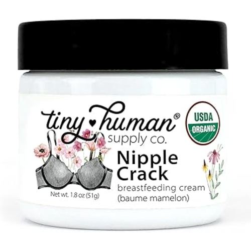 Organic Nipple Cream, Nipple Crack Lanolin Free Nipple Butter, Balm for Breastfeeding Mother, No Need to Wash Off, Safe for Baby and Mama