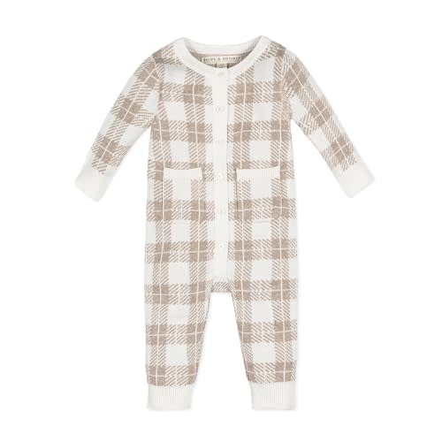 Hope & Henry Layette Baby Cable Knit Sweater Romper