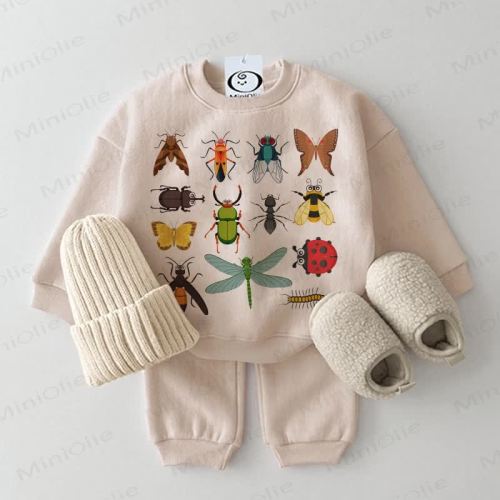 Baby Various Insects 2-piece Beige Set