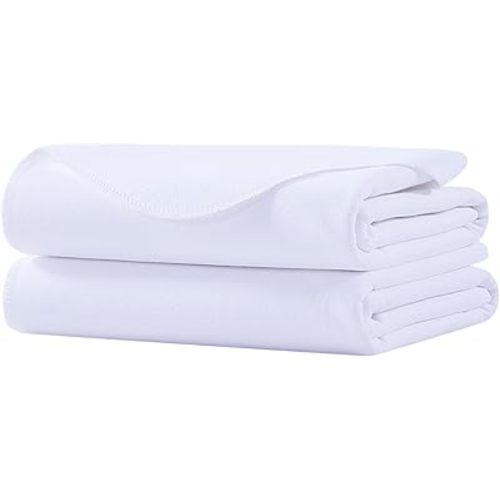 Washable Underpads, 34" x 36" (Pack of 2) Extra Heavy Absorbency ,100% Waterproof Mattress Protector,Flannel Cotton Underpads for Kids, Adults,Pets,Bed, Couch, Sofa, Floor,Home