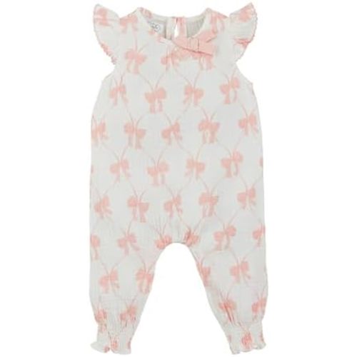 Mud Pie Unisex Baby Baby Girl Bow Printed Longall;