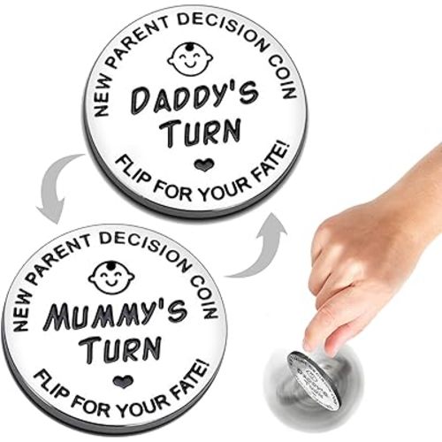 Baby Shower Gifts Parents Decision Coins for New Mom&Dad,Funny New Baby Gifts New Mom Gifts New Parents Gifts for Couples,Postpartum Gifts for Mom Essentials