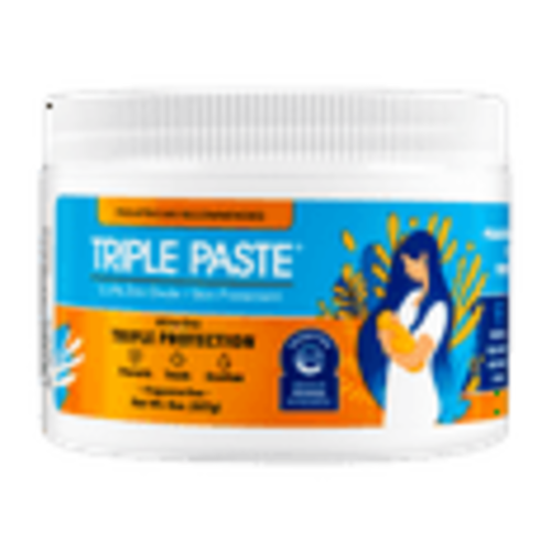 Triple Paste Diaper Rash Cream, Hypoallergenic Medicated Ointment for Babies, 8 oz