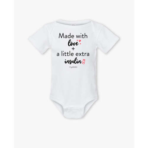 Baby Bodysuit: Made with Love and a Little Extra Insulin