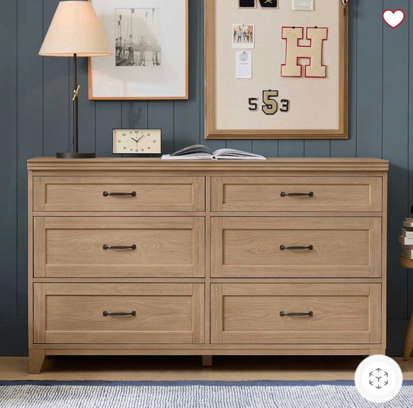Hampton 6-Drawer Dresser (56w x 19.5d")