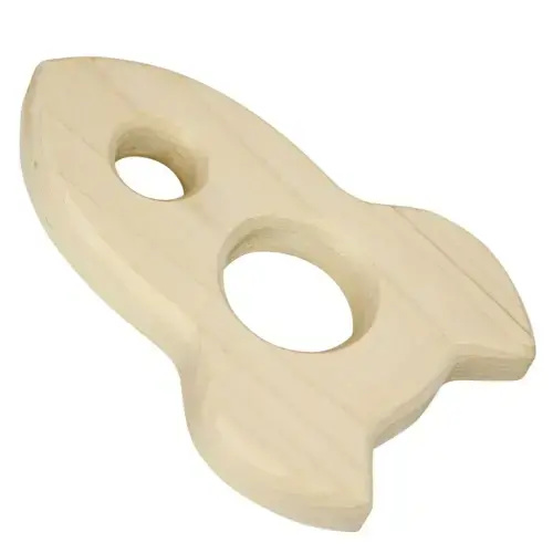 Wooden Rocket Baby Teether