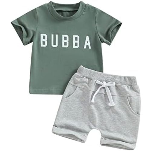 Toddler Boy Clothes Little Dude Print Pullover Tee Top Casual Drawstring Shorts Summer Outfit Playwear Set