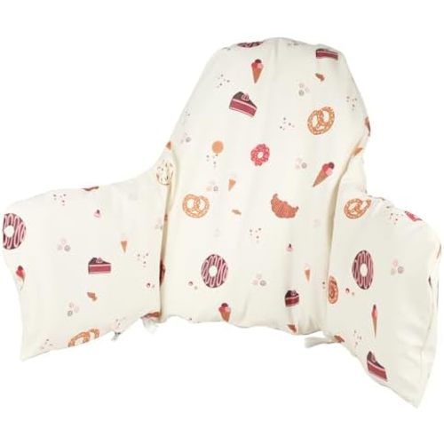 High Chair Cushion with Cover Pad for IKEA Antilop Babies Toddlers Inflatable & Reversible Built-in Inflatable Cushion