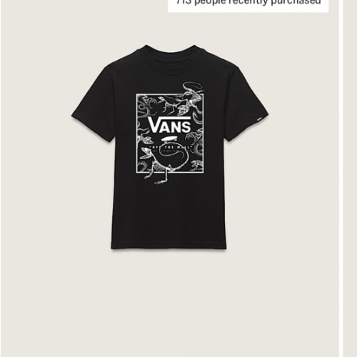 Little Kids Dino T-Shirt in Black | Vans