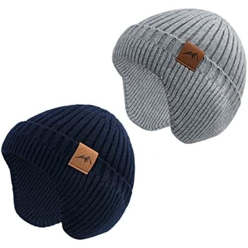 POXIMI Baby Boy Winter Hat Toddler Warm Beanie Girl Knit Hats with Earflap Kid Cute Earmuffs