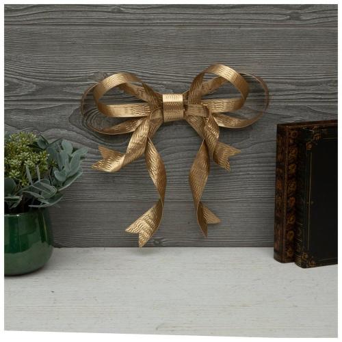 Gold Bow Metal Wall Decor