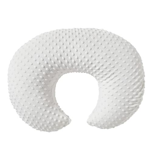 Nursing Pillow Cover Breastfeeding Pillow Cases Plush Dot Slipcover (White)