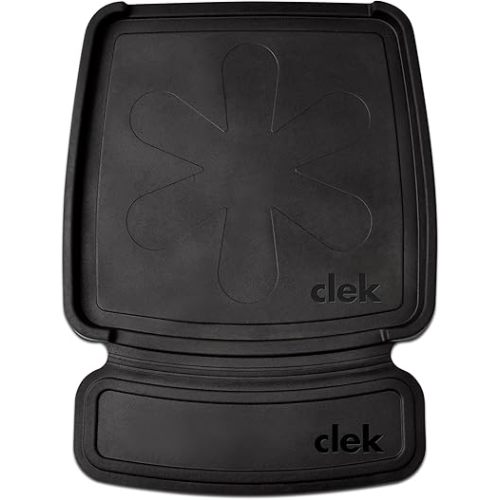Clek Mat-Thingy Car Seat Protector Featuring LATCH-Compatible Design with Anti-Spill and Compression Damage Protection, Black