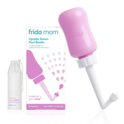 Frida Mom Upside Down Peri Bottle for Postpartum Care, Portable Bidet Perineal Cleansing and Recovery for New Mom, The Original Fridababy MomWasher