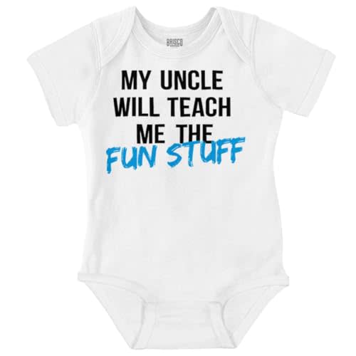 Brisco Brands My Uncle Will Teach Me The Fun Stuff Baby Romper Boys or Girls
