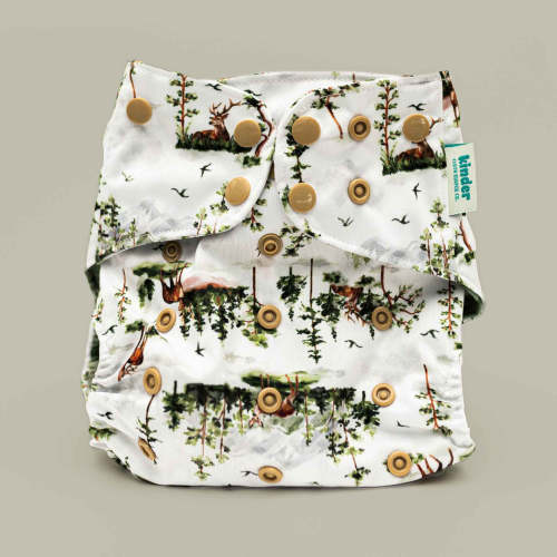 Patterned Pocket Cloth Diaper with Athletic Wicking Jersey