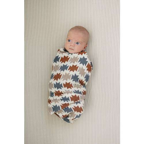 Western Aztec Muslin Swaddle Blanket - milk & baby – Milk & Baby