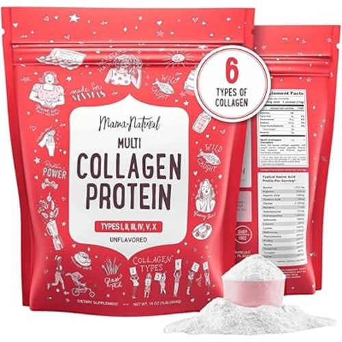 Multi Collagen Protein Powder Type I II III IV V X - Unflavored & Hydrolyzed 16Oz Pure Collagen Peptides Powder - Grass Fed Beef, Wild Fish Marine & USA Eggshell - Whole Body Collagen