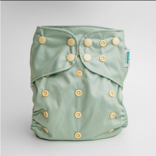 “Echo” Solid Color: Essentials Pocket Cloth Diaper with Athletic Wicking Jersey, Grows with your Baby