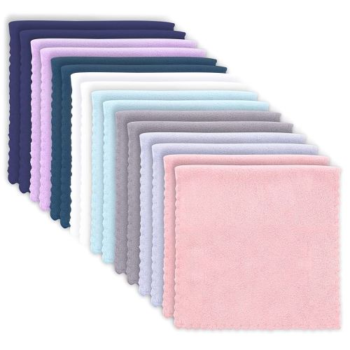 16 Pack Baby Washcloths burp cloths - 20" x 10" - Luxury Multicolor Coral Fleece - Extra Absorbent and Soft Wash Clothes for Newborns, Infants and Toddlers - Suitable for Sensitive Skin and New Born