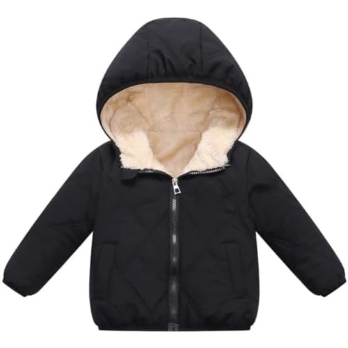 Baby Boy Winter Fleece Coat Toddler Puffer Jacket Infant Girl Outerwear Clothes