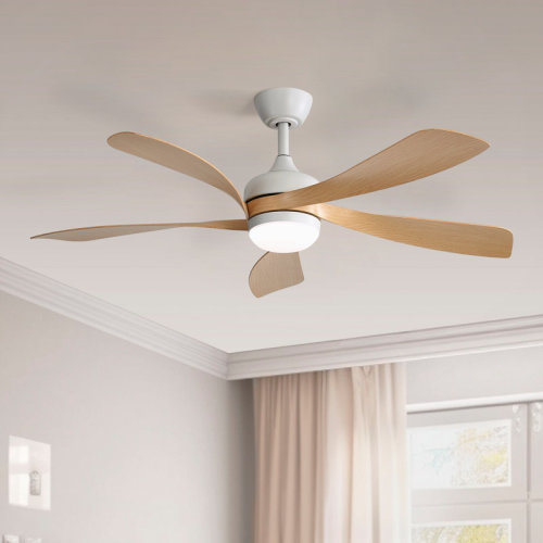 Ivy Bronx Damecia 52'' Modern Ceiling Fan with LED Light and Remote Control & Reviews | Wayfair