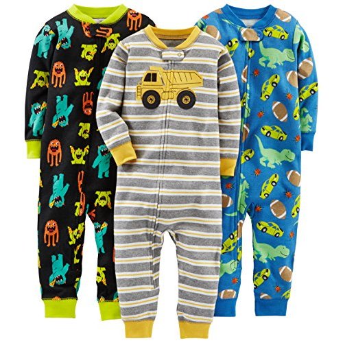 Simple Joys by Carter's Kids' 3-Pack Snug Fit Footless Cotton Pajamas
