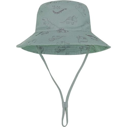 Baby Sun Hat Toddler Summer Hats UPF 50+ Baby Bucket Hat Protective Bucket hat Kids Beach Hats for Baby Boy Girl - 6-12 Months - Algal Blue