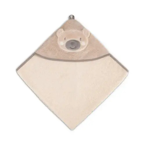 The Little Linen Co. Character Hooded Towel Nectar Bear Brown | Baby Bunting AU