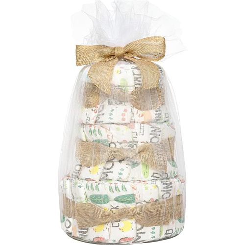 The Honest Company Diaper Cake | Clean Conscious Diapers, Baby Personal Care, Plant-Based Wipes | Barnyard Babies | Regular, Size 1 (8-14 lbs), 35 Count