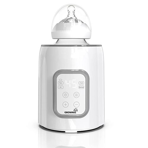 Bottle Warmer, GROWNSY 6-in-1 Fast Baby Food Heater&Defrost BPA-Free Warmer with Timer LCD Display Accurate Temperature Control for Breastmilk or Formula - Upgrade