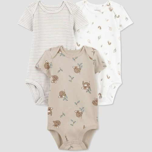 Carter's Just One You® Baby Boys' 3pk Bodysuit - White/green 3m