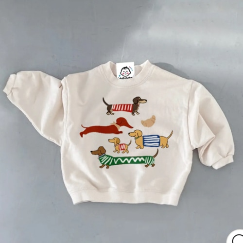 Baby Dog White Sweatshirt