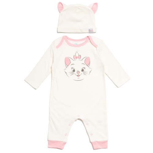Disney Aristocats Marie Baby Girls Cosplay Coveralls and Hat Set, 2-Piece, Sizes Newborn-24M