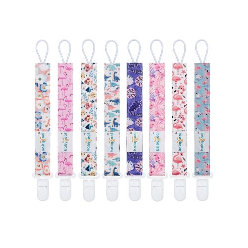 Babygoal Animal Pacifier Clips, 8 Pack Binky Paci Holder Clips for Baby Boys and Girls Fits for Most Pacifier, Binkie Styles & Baby Teethers & Toys and Gift 8PS53-B