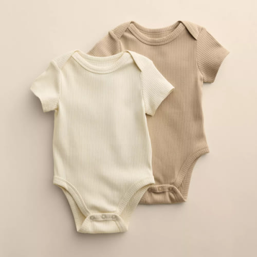 Baby Little Co. By Lauren Conrad 2-Pack Short Sleeve Bodysuits